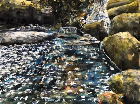 Fényben fürdik - 2022 Akvarell 30x40 cm