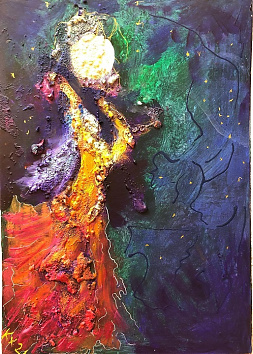 Az éj királynője - 2021 akril 31,5x21,5 cm