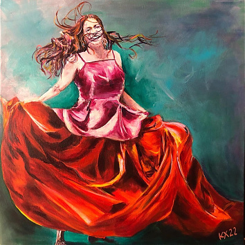 Lendület - 2022 akril 58x58 cm