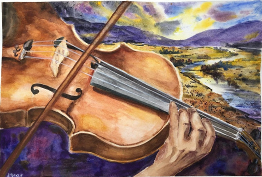 Sonata - 2021 akvarell 35x51 cm