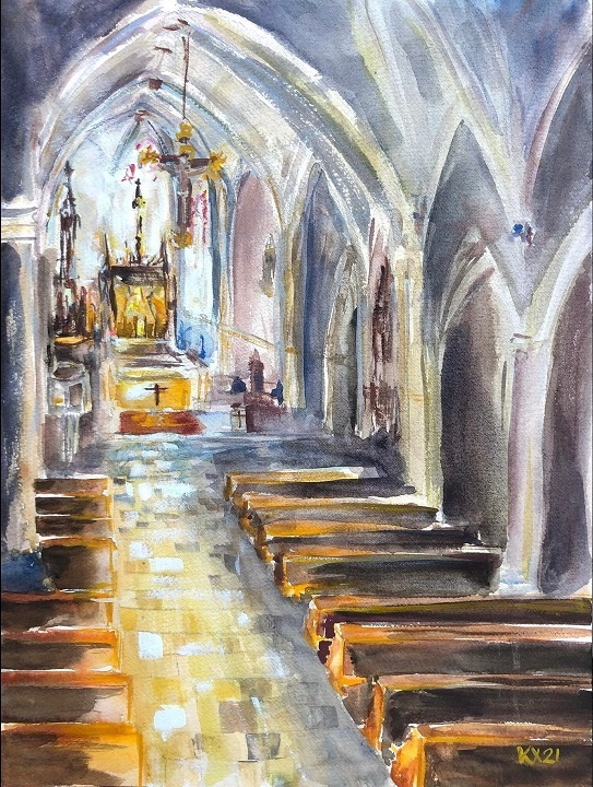 Szent Mihály napján a lemenő nap utolsó sugara eléri az oltárt