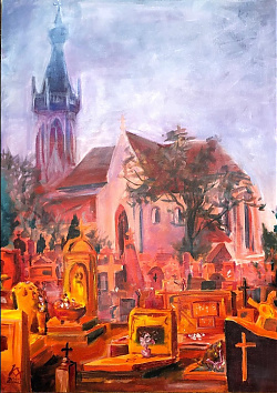 Mindenszentek - 2022 akril 70x50 cm